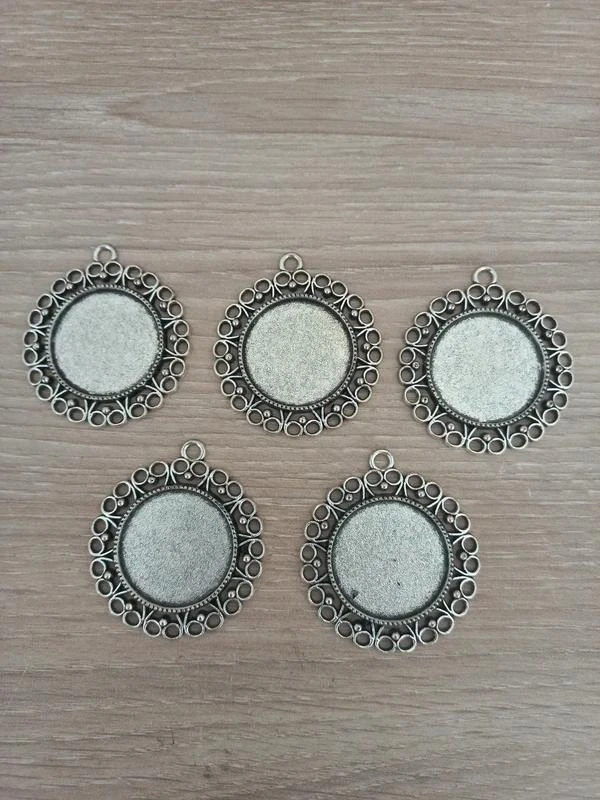 Lot De 5 Supports Cabochon - 25 mm